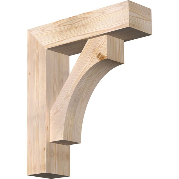 Ekena Millwork Westlake Block Smooth Bracket w/ Offset Brace, Douglas Fir, 7 1/2"W x 28"D x 32"H BKT0806X28X32WTL05SDF - main